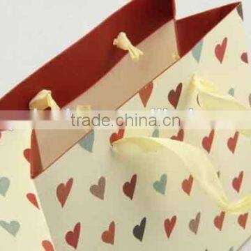 Shopping Paper Bag With Heart Pattern/Printed Foldable Gift Bag photo-5
