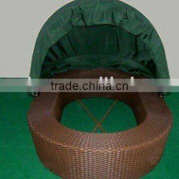 rattan bed