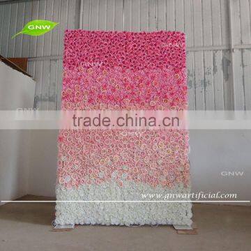 GNW FLW161116-001 Artificial Flower Wall Rose Hydrangea Flower Backdrop For Wedding Stage