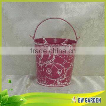 2015 New Design Handmade Home Decor Round Metal Miniature Flower Pots photo-2