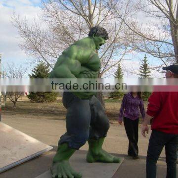 Outdoor Garden Decoration Fiberglass Material Life Size Hulk Statue for Sale photo-2