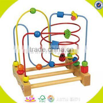 wholesale funny string bead cubic toy lovely wooden string bead cubic toy hot kids wooden string bead cubic toy W11B039