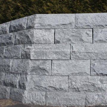 Grey Granite Mushroomed Cladding,Granite Mushroom Stone,Gray Mushroom Wall Cladding
