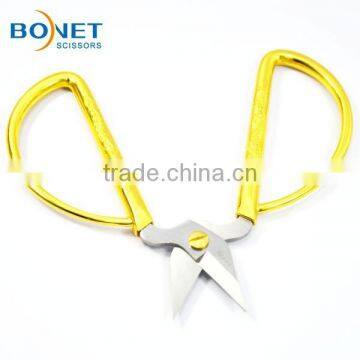 S11004 FDA Qualified 5" Heavy-duty Gold Plated Ribbon Cutting Scissors photo-3