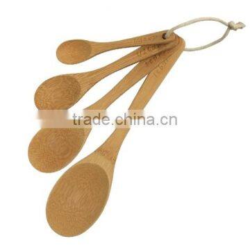 Chinese factory Eco-friendly bamboo measuring spoons/bambu measuring sets