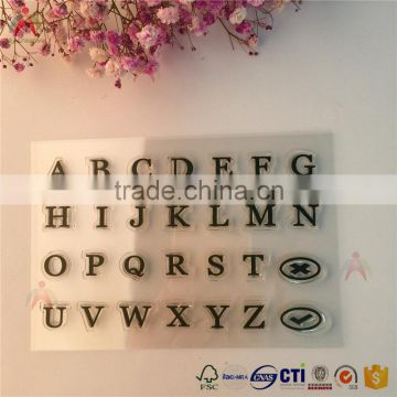 wholesale custom mini clear acrylic letter stamp for paper scrapbook