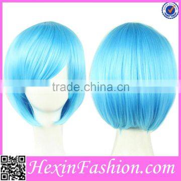 2016 Eco-friendly Fiber Blue Crazy Color Wigs Wholesale photo-2