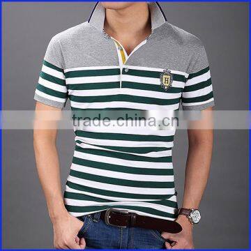 2016 Top Sale T-shirt Transfers Sports Wholesale Striped T-shirt for Men