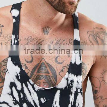 2017 High Quality New Design Summer Custom Black Gym Wear Comfortable 100% Polyester Fashion Men's Printing Sport Tank Tops photo-3