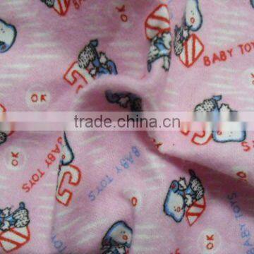 shaoxing textile 100% cotton flannel print fabric