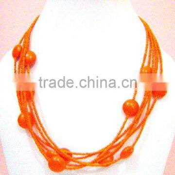 String and bead Necklaces