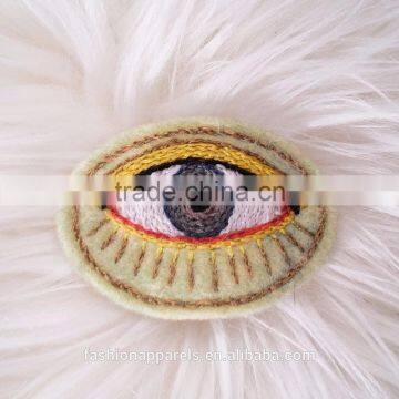 Custom High Quality Embroidered Eye Patch for Clothes Embroidery Patch Made in China Choose Size/color photo-5