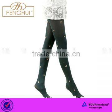 Autumn new breathable bear jacquard pantyhose