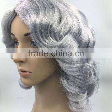 MGOO Stock Human Hair Short Bob Lace Front Wig Water Wave Short Women Wig For Middle Age photo-2