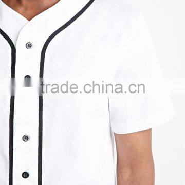 Custom Blank Button up Baseball Shirts for Men photo-3