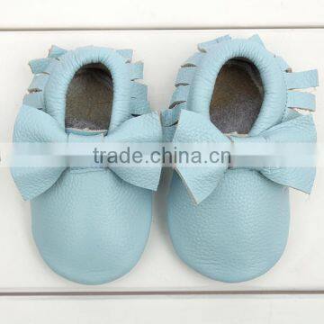 Plain Crown High Quality Baby Soft Leather Shoes Lovely Fashion Baby Moccasins photo-5