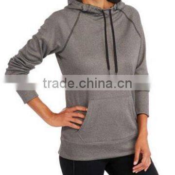 Fashion Women's Clothing 100% Polyester Raglan Tech Fleece Hoodie With Hood photo-5