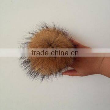 Raccoon Fur Pom Poms For Hat / Garment / Key Chain/Shoes photo-3