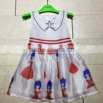 Kids 2017 Baby Girls Vintage Style Popular Design With Printing and Special Collar Designs photo-2