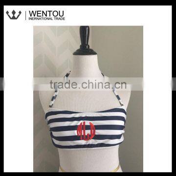 New Arrival Monogrammed Stripe Bandeau