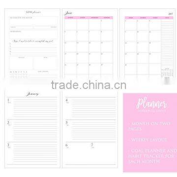 Customize A4/A5/A6 Different Kinds of Planner /noteboo/diary Planner /wire-o Planner With Emboss/deboss Logo , photo-3