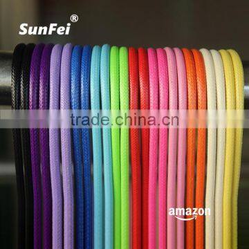 Premium Wax Shoelace Round Waterproof Brown Shoe Laces for Wedge Booties - Graffiti Shoes Waxed Lace-Up Manufacturer photo-2