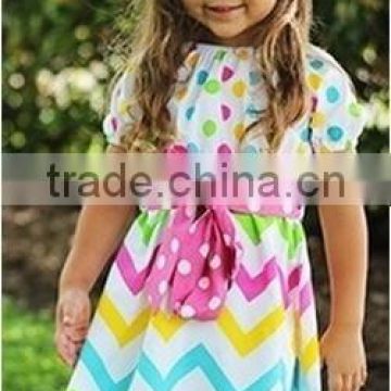 baby girls Easter chevron dress easter girls baby dress 2015 new