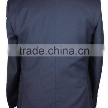 NAAMS MEN'S WOOL 2 BUTTON 2 VENT SLIM FIT SUIT JACKET FLAT FRONT PANT NAVY photo-6