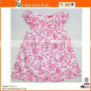 Hot sale New model print flowers girls' dress