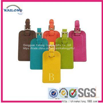 High quality custom PU leather luggage tag