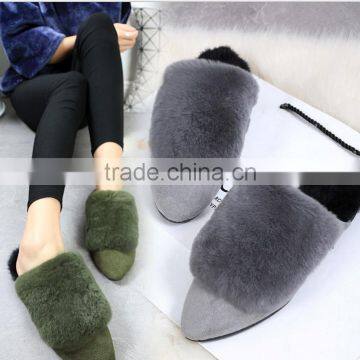 True lovers with rabbit fur confined shoes