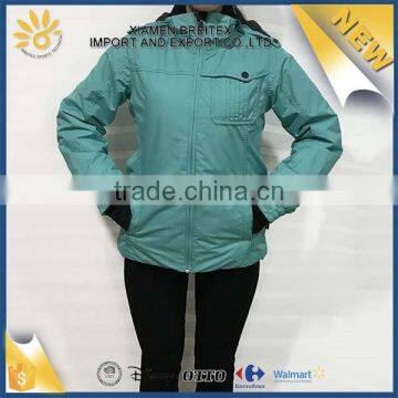 Fashion design custom colorful winter lady ski jacket waterproof