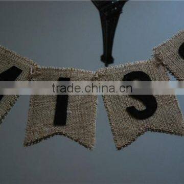 Burlap Felt Rustic Bunting Bridal Shower , Bridal Shower Favors, Bridal Shower Decoration photo-3