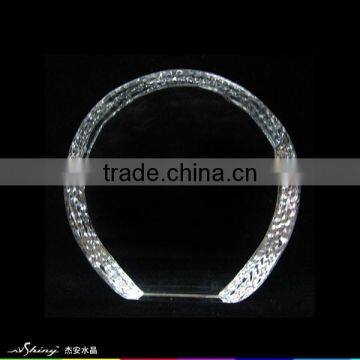 Optic Crystal Glass Round Blank Iceberg Block For Souvenirs Office Decoration JKC-0084 photo-3