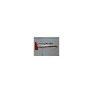 offer axe with handle, firman\'s axe with wooden handle