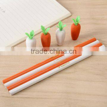 Novel Creative 3d Carrot Jumbo Pencil With Eraser Toppers Customs photo-5
