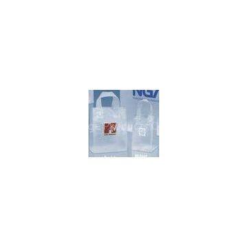 Custom Carrier Semi - Transparent Reusable Grocery Shopping Bags / LDPE, PP, HDPE