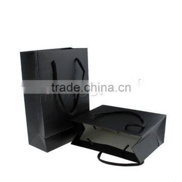 Chinese Supplier Rectangle Black Cardboard Gift Bag With Nylon Cord photo-3