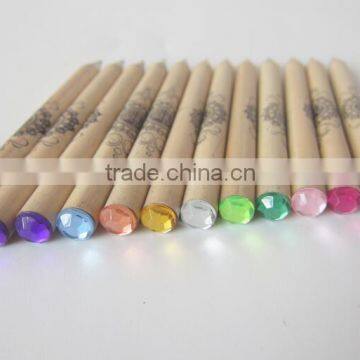 3.5''HB Natural Pencils Wih Diamond in Paper Tube photo-2