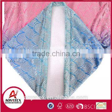 Super Soft Gradient Color Sequins Flannel Fleece Mermaid Tail Blanket photo-4