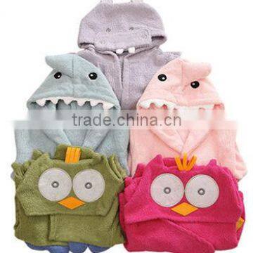 OEM Long Sleeve Cute Baby 100 cotton bathrobe