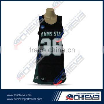 Latest ladies' netball dress netball body suit netball uniform/skirt wholesale long/short skirts