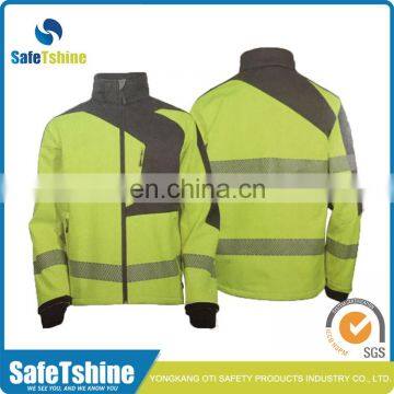 Most competitive reflective fluorescent polyester waterproof breathable cycling jacket