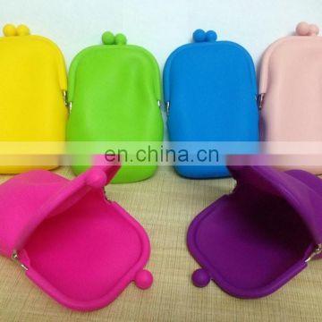 Factory direct price Jelly candy color Silicone Cellphone Coin Purses Bag