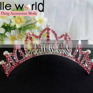 Elegant 10 CM Crown Rhinestone Tiara Hair Comb for Wedding