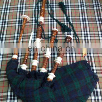 Scottish Highland Traditional Mount Bagpipe With Tartan Cover photo-3