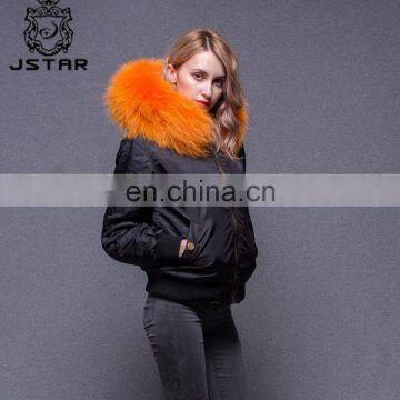 2017 New Down For The Winter Mens Pilot Orange Fur Bomber Jacket photo-5