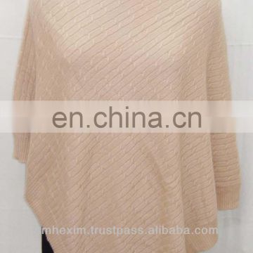 Knitted Poncho, cashmere poncho