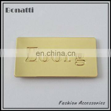 metal golden custom labels for bags or garments