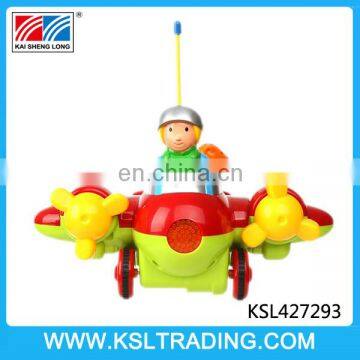 High quality 2 channel cartoon rc toy airplane